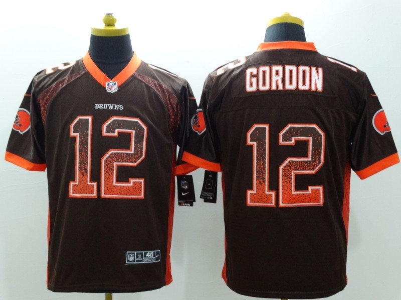 Men's Cleveland Browns Josh Gordon #12 Brown Jersey
